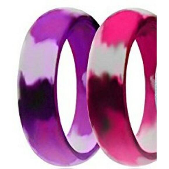 Silicone Wedding Rings For Women - DISNEY CAMO COMBO SET OF 4 - Picture 6 of 8